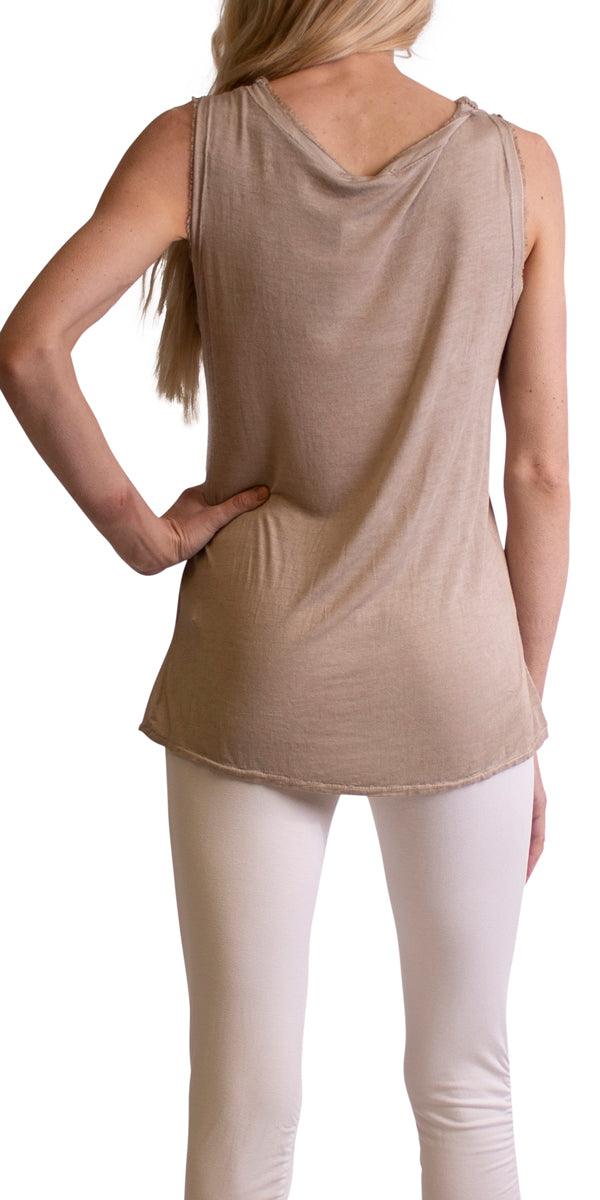 Maglietta Tank - Gigi Moda - Made in Italy # Gigi Moda, hand wash, italian top, Made in Italy, OS, Silk, tank, Top, washable
