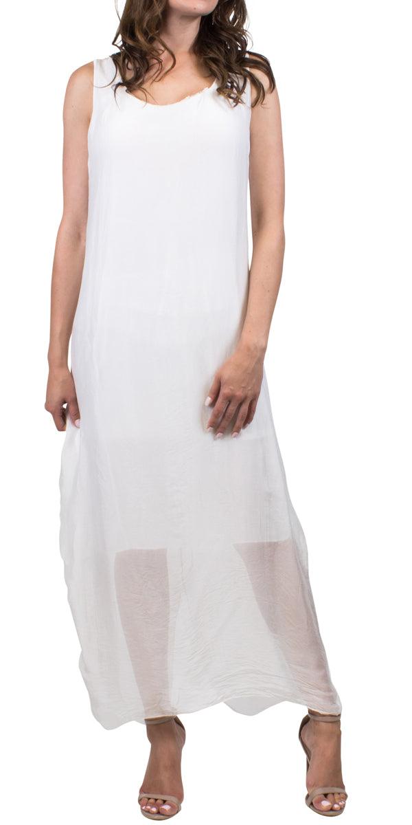Celia Solid Maxi Dress - Gigi Moda - Made in Italy # Dress, Maxi, resort wear, Silk