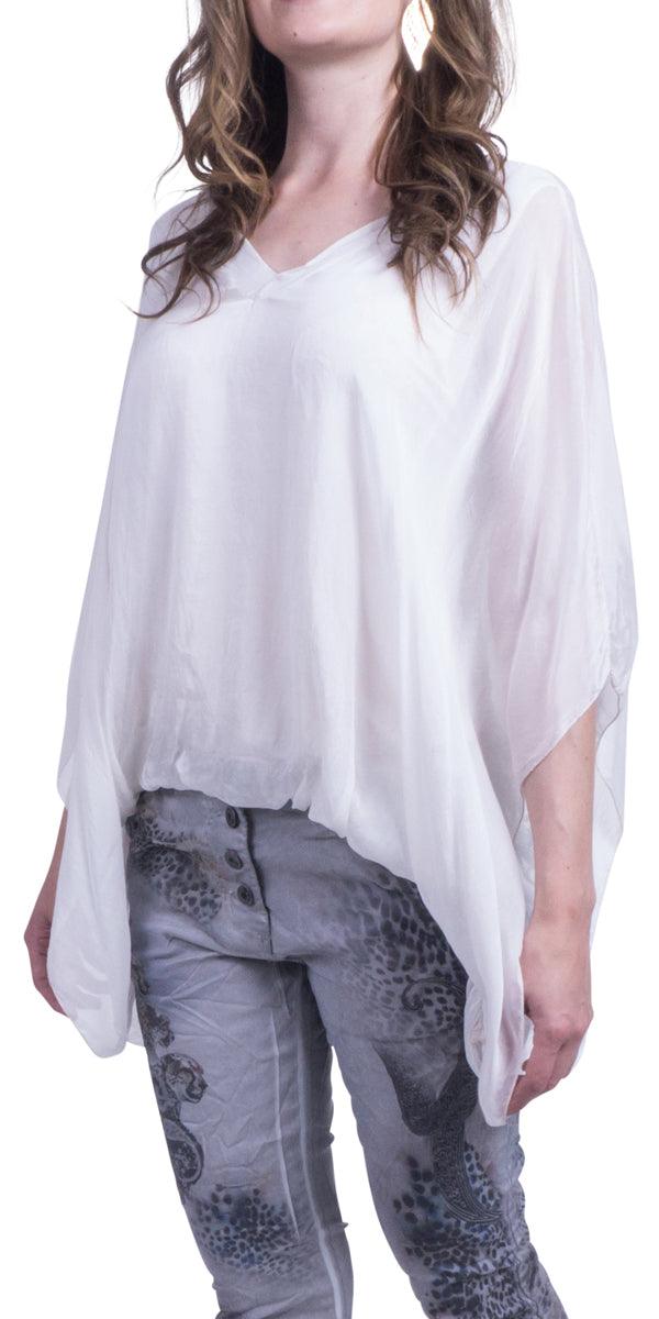 Seta Anna Blouse - Gigi Moda - Made in Italy # 100% Silk, Blouse, Gigi Moda, italian top, Made in Italy, OS, Silk, Top, washable