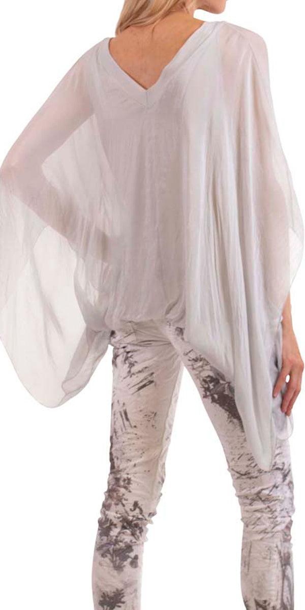 Seta Anna Blouse - Gigi Moda - Made in Italy # 100% Silk, Blouse, Gigi Moda, italian top, Made in Italy, OS, Silk, Top, washable