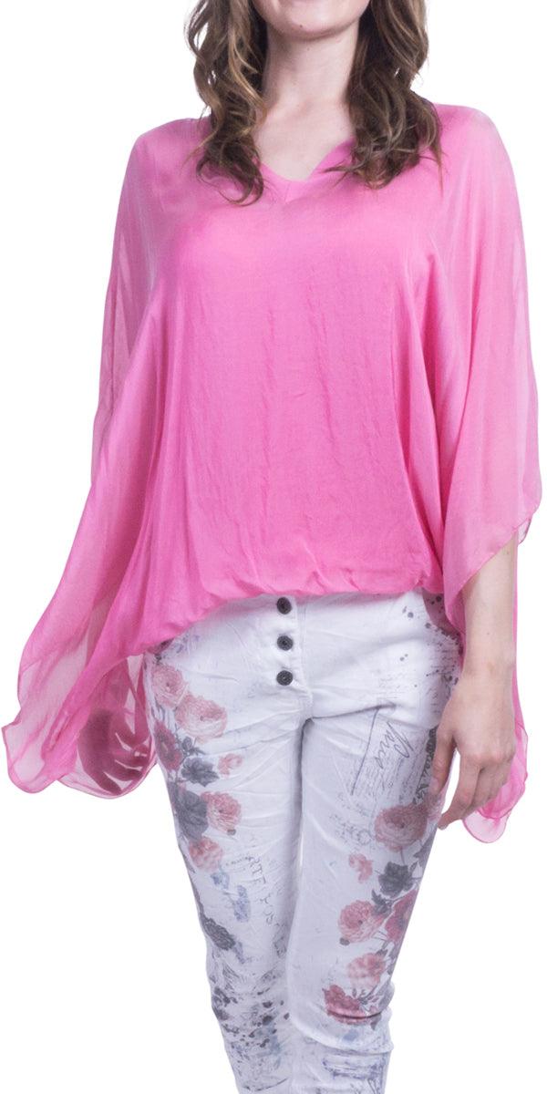 Seta Anna Blouse - Gigi Moda - Made in Italy # 100% Silk, Blouse, Gigi Moda, italian top, Made in Italy, OS, Silk, Top, washable
