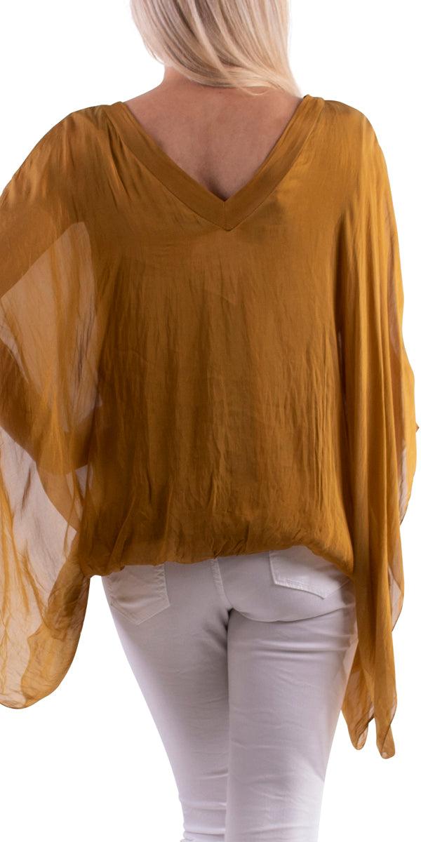 Seta Anna Blouse - Gigi Moda - Made in Italy # 100% Silk, Blouse, Gigi Moda, italian top, Made in Italy, OS, Silk, Top, washable