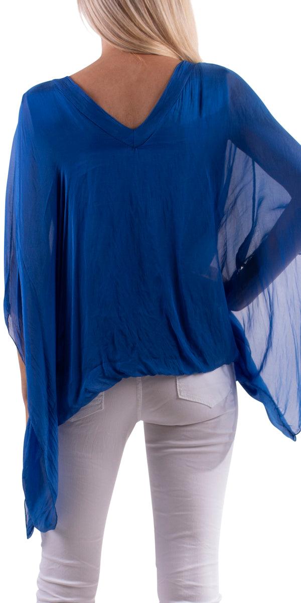 Seta Anna Blouse - Gigi Moda - Made in Italy # 100% Silk, Blouse, Gigi Moda, italian top, Made in Italy, OS, Silk, Top, washable