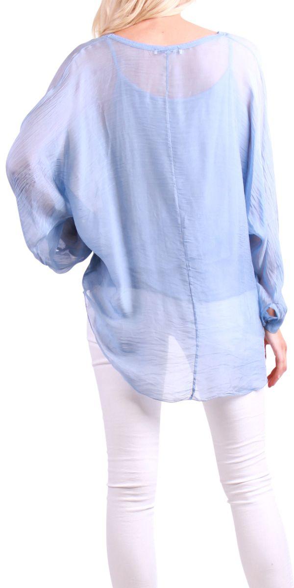 Ryana Blouse - Gigi Moda - Made in Italy # 100% Silk, balloon sleeve, cami, Gigi Moda, italian silk, long sleeve, Made in Italy, Silk top