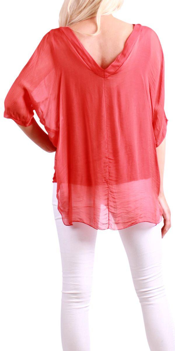 Diana Top - Gigi Moda - Made in Italy # 100% Silk, Blouse, free shipping, Gigi Moda, italian top, Made in Italy, OS, resort, resort wear, Silk, Top, washable