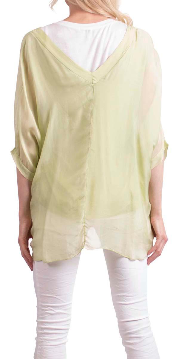 Diana Top - Gigi Moda - Made in Italy # 100% Silk, Blouse, free shipping, Gigi Moda, italian top, Made in Italy, OS, resort, resort wear, Silk, Top, washable