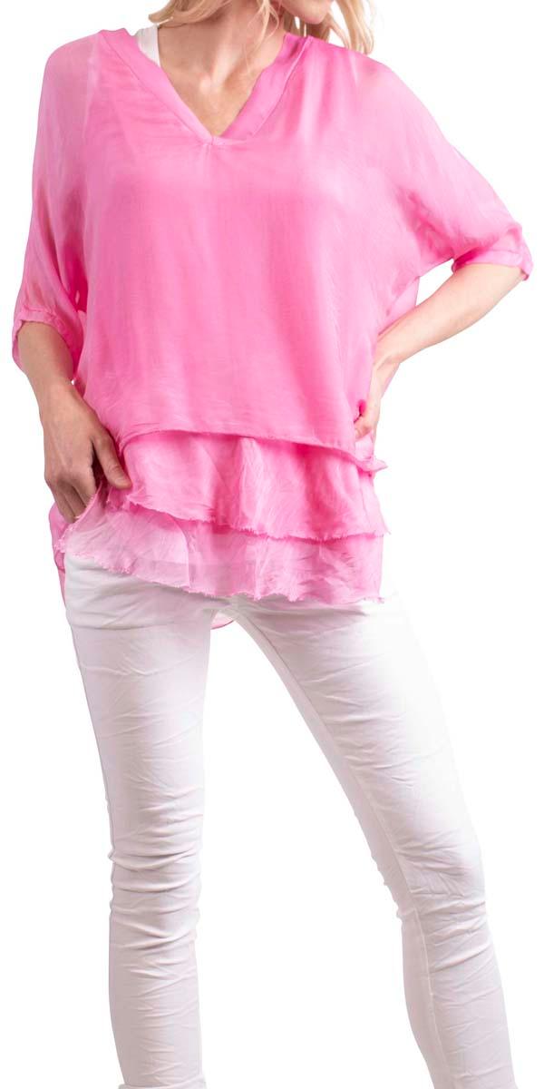 Diana Top - Gigi Moda - Made in Italy # 100% Silk, Blouse, free shipping, Gigi Moda, italian top, Made in Italy, OS, resort, resort wear, Silk, Top, washable