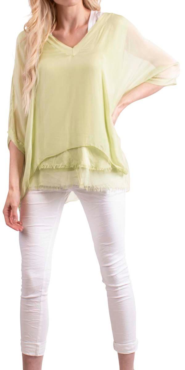 Diana Top - Gigi Moda - Made in Italy # 100% Silk, Blouse, free shipping, Gigi Moda, italian top, Made in Italy, OS, resort, resort wear, Silk, Top, washable