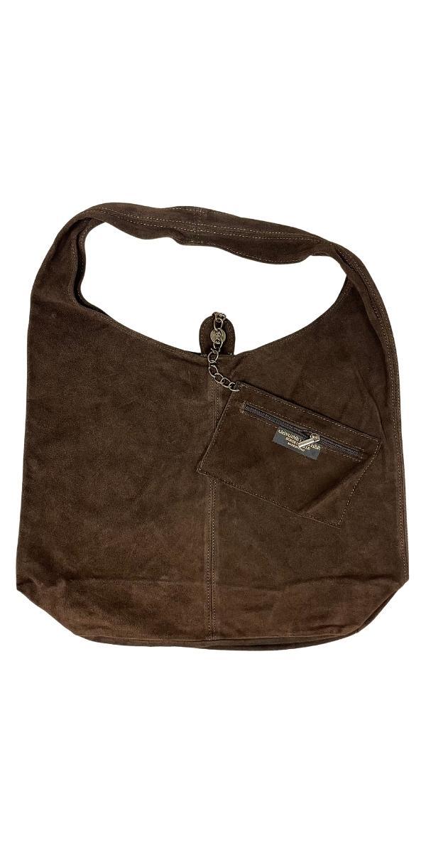 Suede Boho Tote - Gigi Moda - Made in Italy # 100% leather, bag, boho, Gigi Moda, Handbag, Italian Made, Leather, Purse, SUEDE, tote