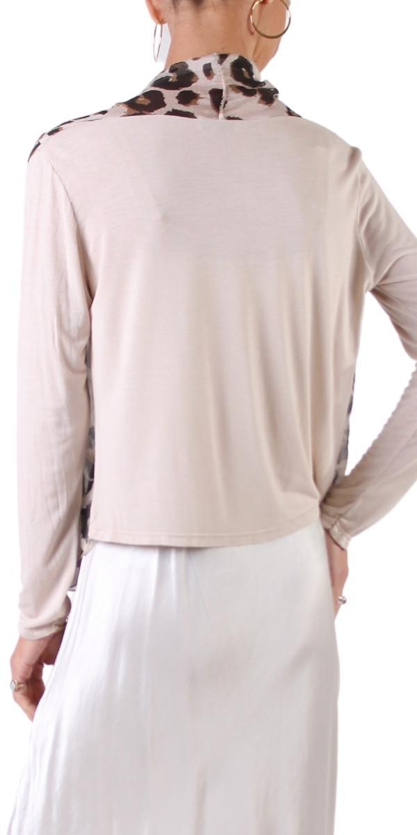 Shoona Leopard Cardigan - Gigi Moda - Made in Italy # Cardigan, free shipping, Gigi Moda, handwash, Leopard Print, Made in Italy, OS, Silk, spring, summer, washable