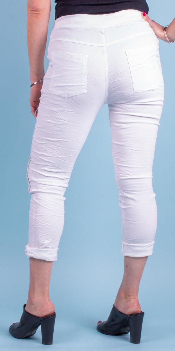 Toppa Sequin Pants - Gigi Moda - Made in Italy # cropped pant, Cropped pants, drawstring pant, drawstring pants, free shipping, Gigi Moda, Made in Italy, one size, OS, Pants, Sequins, Tie waist, washable