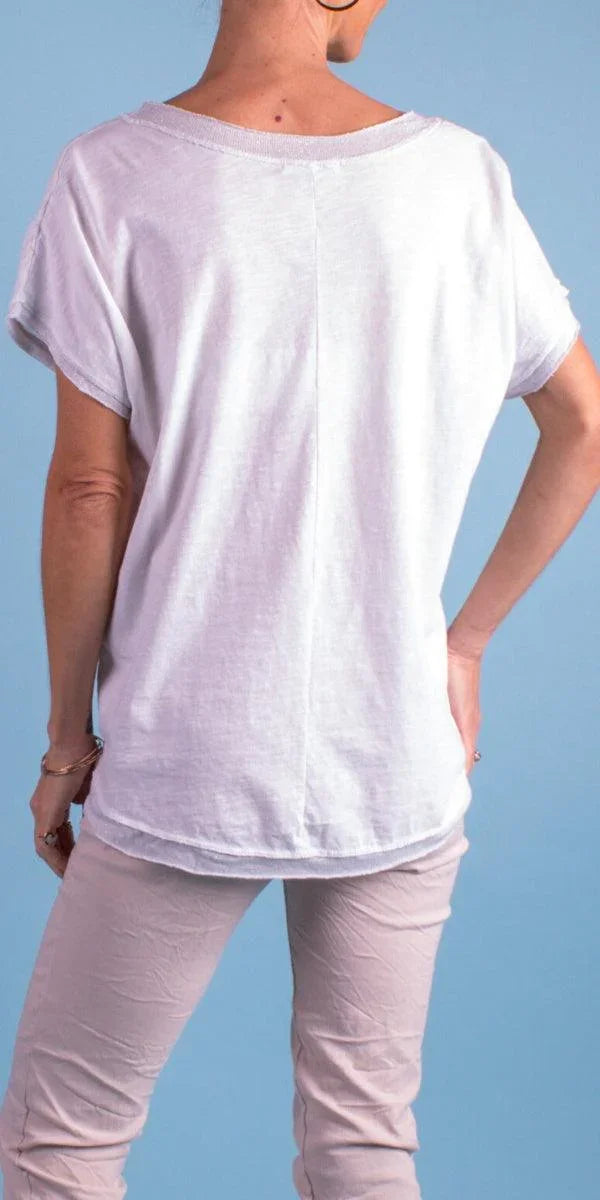 Nico Linen Top - Gigi Moda - Made in Italy # 100% Linen, Blouse, free shipping, Gigi Moda, italian top, Linen, Made in Italy, maxretail, shop gigi moda, Sleeves, Top