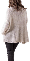 Ampio Knit Sweater - Shop Gigi Moda - Made in Italy # fall, gigi moda, golden flecks, Knit, knit sweater, made in italy, one size, Sweater, winter