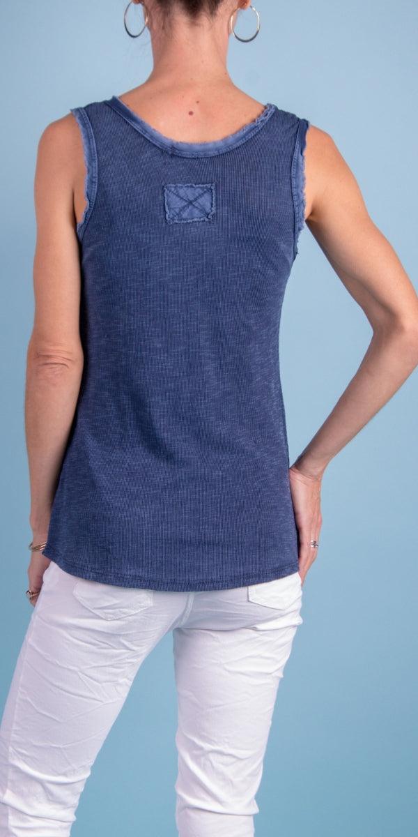 Avena Cotton Tank - Gigi Moda - Made in Italy # 100% Cotton, Cotton, cotton top, Gigi Moda, Made in Italy, one size, OS, Sleeveless, spring, summer, tank, Tank Top, Top