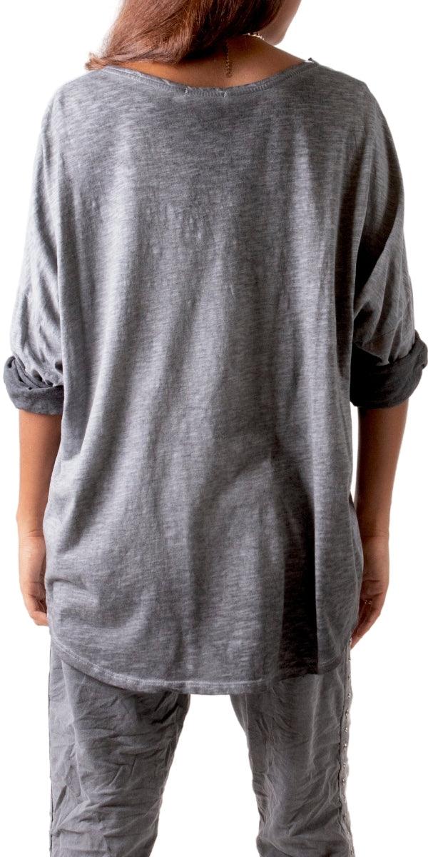 Clio Top - Gigi Moda - Made in Italy # fall, faux suede, Gigi Moda, gigi moda. made in italy, italian top, long sleeves, metallic, shop gigi moda, sweater, Top, V Neck, v-neck top