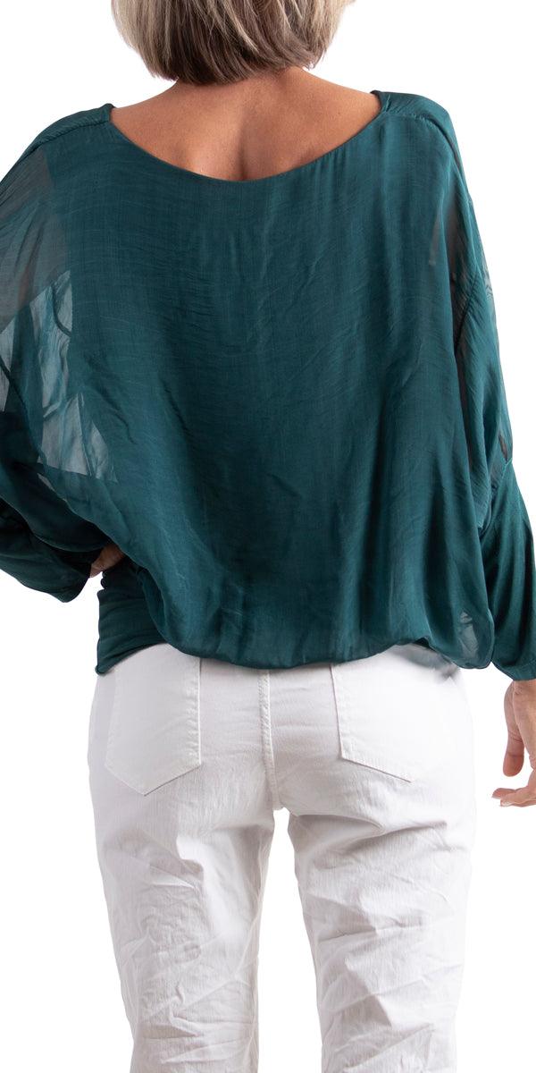 Cavoli Blouse - Gigi Moda - Made in Italy # 100% Silk, Blouse, fall, italian silk, italian top, Made in Italy, Silk, Silk top, Top