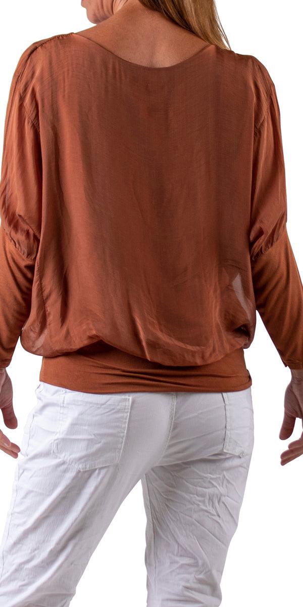 Cavoli Blouse - Gigi Moda - Made in Italy # 100% Silk, Blouse, fall, italian silk, italian top, Made in Italy, Silk, Silk top, Top