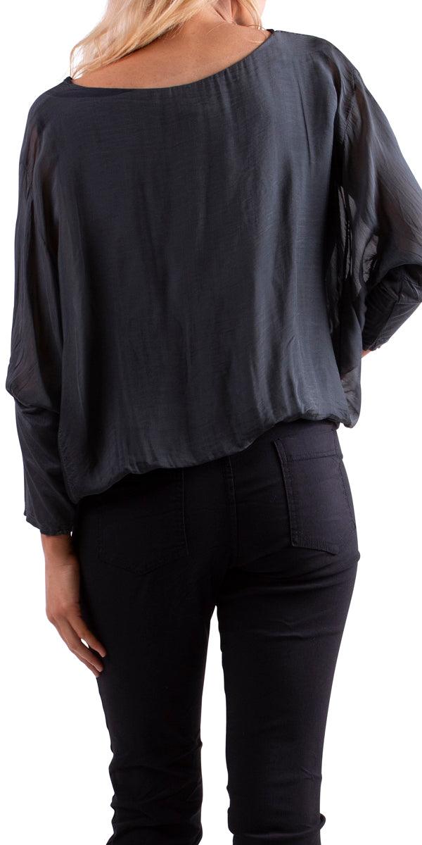 Cavoli Blouse - Gigi Moda - Made in Italy # 100% Silk, Blouse, fall, italian silk, italian top, Made in Italy, Silk, Silk top, Top