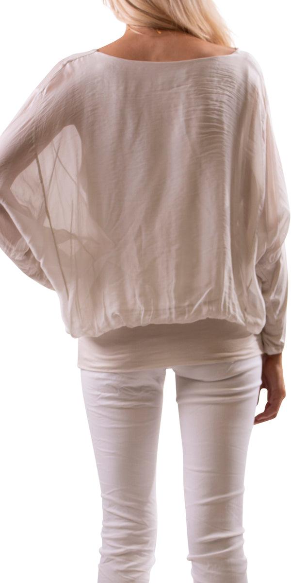 Cavoli Blouse - Gigi Moda - Made in Italy # 100% Silk, Blouse, fall, italian silk, italian top, Made in Italy, Silk, Silk top, Top