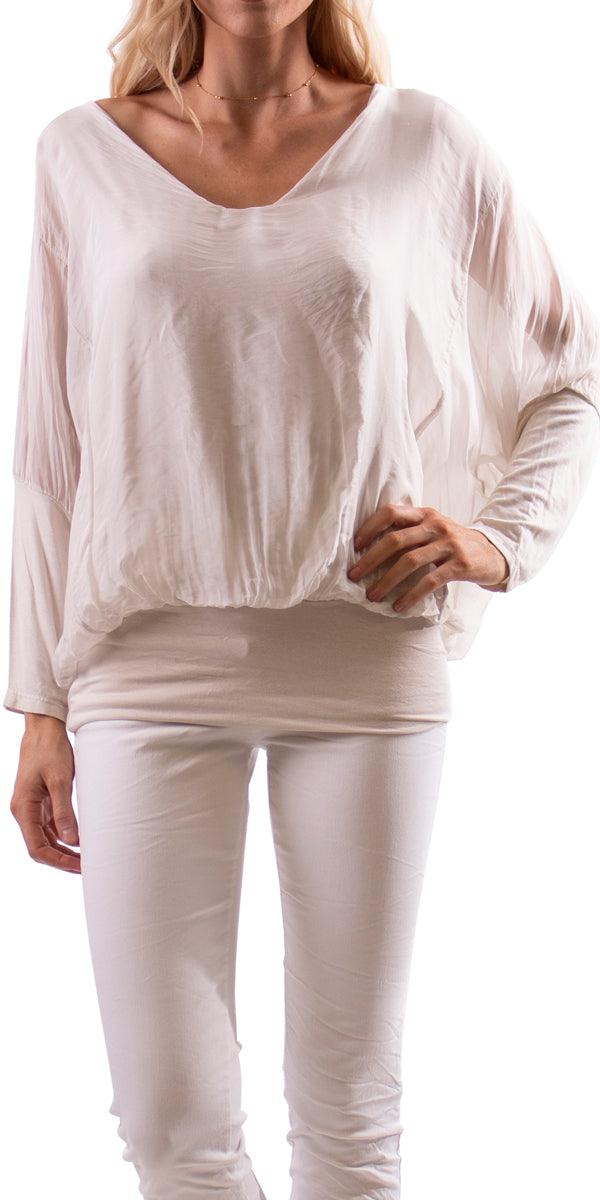 Cavoli Blouse - Gigi Moda - Made in Italy # 100% Silk, Blouse, fall, italian silk, italian top, Made in Italy, Silk, Silk top, Top