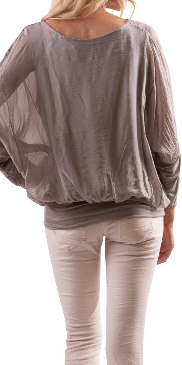Cavoli Blouse - Gigi Moda - Made in Italy # 100% Silk, Blouse, fall, italian silk, italian top, Made in Italy, Silk, Silk top, Top