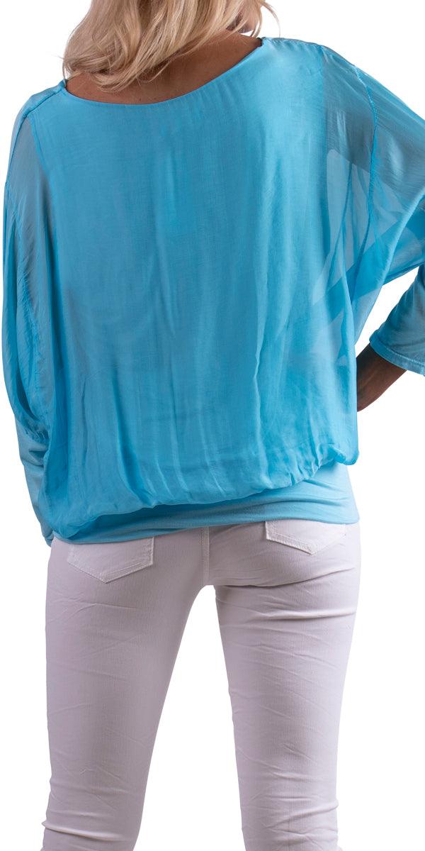 Cavoli Blouse - Gigi Moda - Made in Italy # 100% Silk, Blouse, fall, italian silk, italian top, Made in Italy, Silk, Silk top, Top