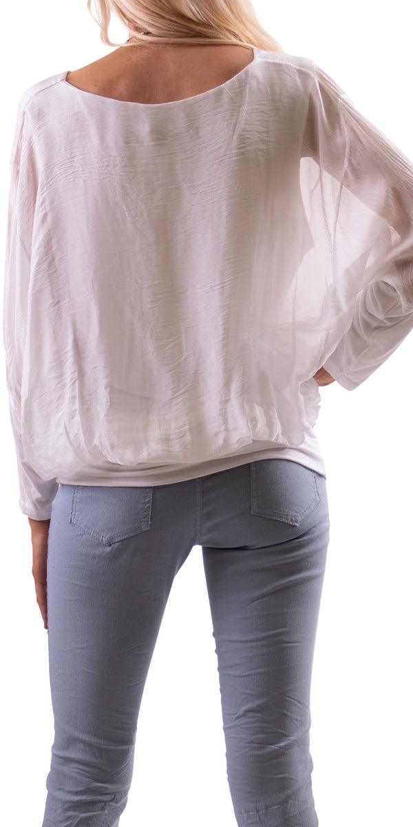 Cavoli Blouse - Gigi Moda - Made in Italy # 100% Silk, Blouse, fall, italian silk, italian top, Made in Italy, Silk, Silk top, Top