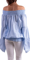 Lipari Blouse - Shop Gigi Moda - Made in Italy # Blouse, Cotton, Gigi Moda, italian top, Made in Italy, one size, OS, resort, resort wear, summer, Top, washable