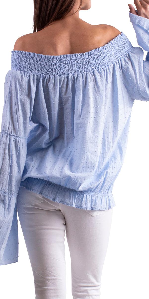 Lipari Blouse - Gigi Moda - Made in Italy # Blouse, Cotton, Gigi Moda, italian top, Made in Italy, one size, OS, resort, resort wear, summer, Top, washable