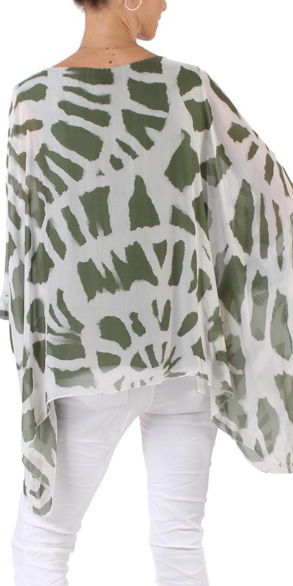 Seta Tie Dye Kaftan - Gigi Moda - Made in Italy # 100% Silk, Blouse, gigi moda, Kaftan, Made in Italy, OS, resort, resort wear, Silk, Tie Dye