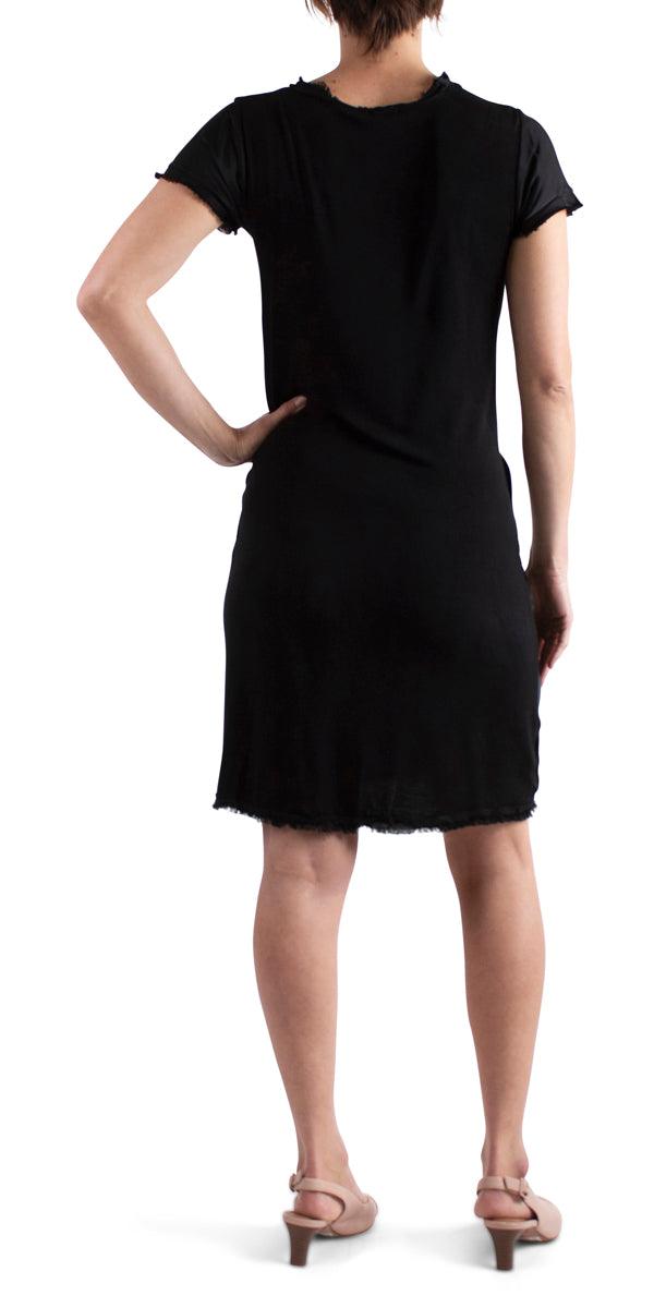 Maglietta Dress - Gigi Moda - Made in Italy # dress, free shipping, gigimoda, Made in Italy, pockets, raw edge, v neck