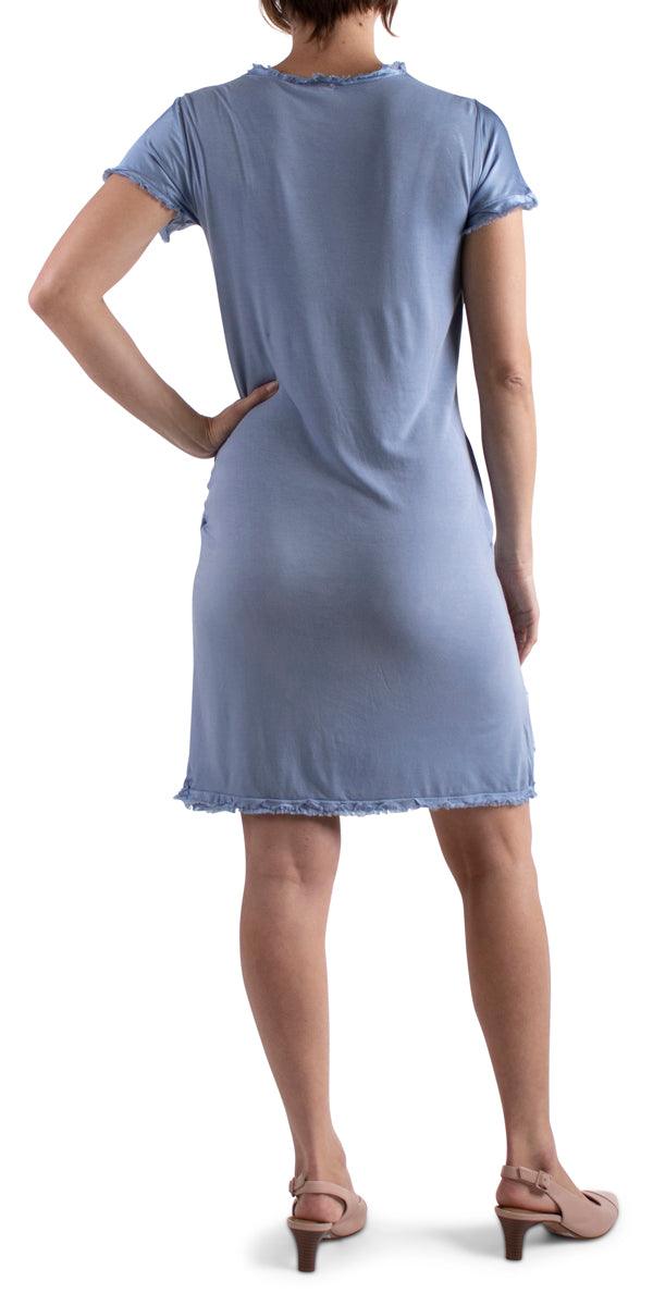 Maglietta Dress - Gigi Moda - Made in Italy # dress, free shipping, gigimoda, Made in Italy, pockets, raw edge, v neck