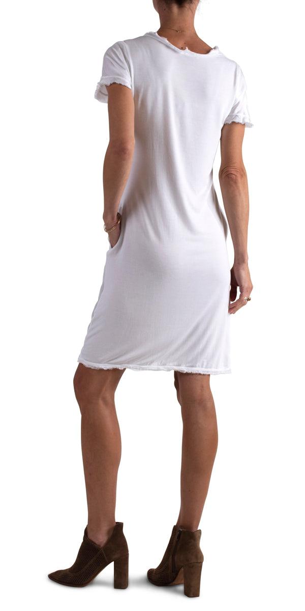 Maglietta Dress - Gigi Moda - Made in Italy # dress, free shipping, gigimoda, Made in Italy, pockets, raw edge, v neck