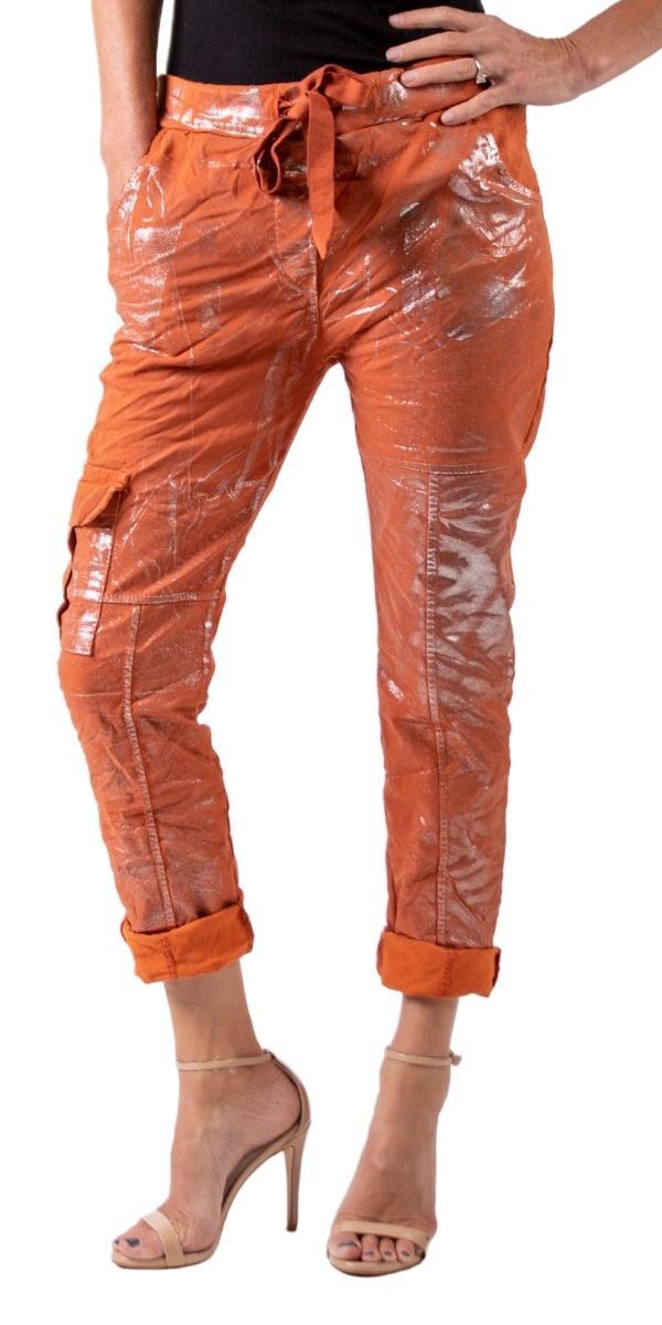 Umbria Cotton Pant - Gigi Moda - Made in Italy # casual, comforatable fit, comfortable, comfy, Cotton, cropped pants, drawstring, drawstring pant, fall, fashion, Gigi Moda, gigimoda, glitter, italian, Made in Italy, new, OS, Pants, pockets, spring, summer