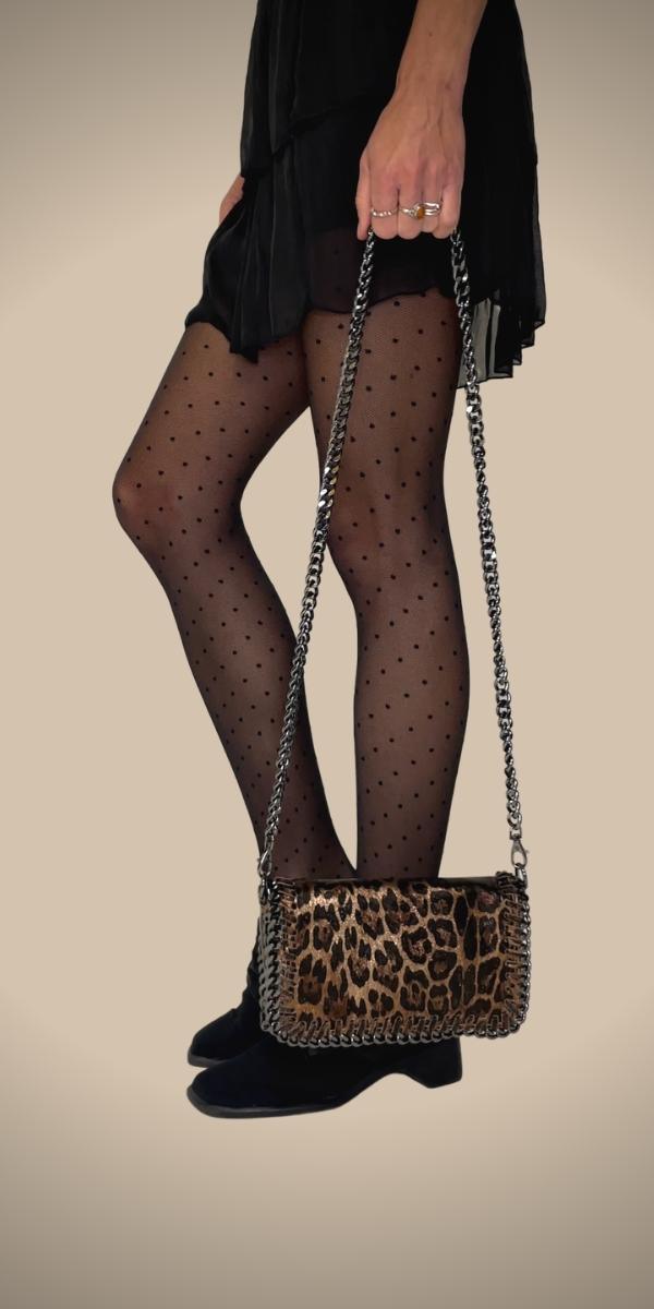 The Mini Leopard Fiona - Gigi Moda - Made in Italy # Chains, genuine leather, Gigi Moda, Handbag, Leopard Print, Made in Italy, Purse