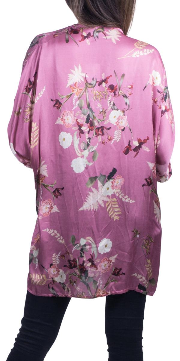 Sofia Kimono - Gigi Moda - Made in Italy # Floral Print, Gigi Moda, Kimono, Made in Italy, OS, Silk, Sleeves