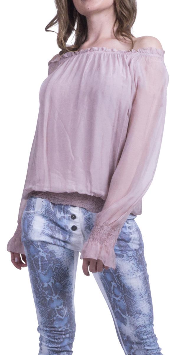 Virginia Top - Gigi Moda - Made in Italy # 100% Silk, Blouse, Gigi Moda, Made in Italy, OS, Silk, Top