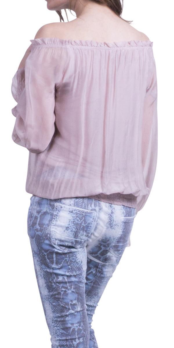 Virginia Top - Gigi Moda - Made in Italy # 100% Silk, Blouse, Gigi Moda, Made in Italy, OS, Silk, Top