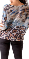 Donatella Sweater with Safari Print