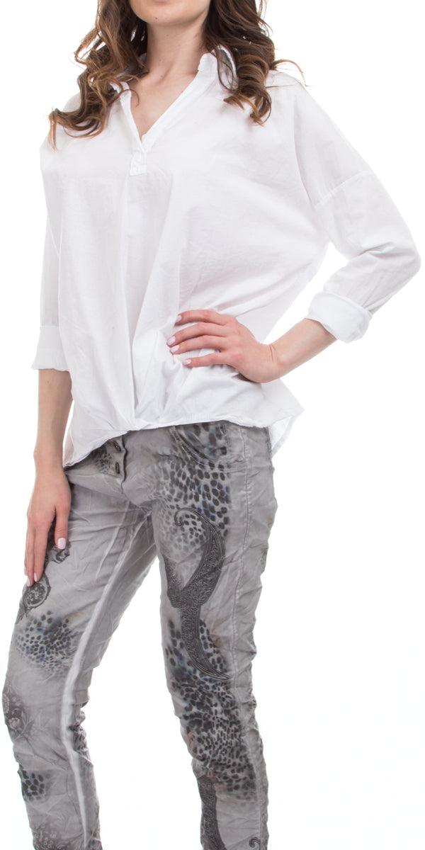 Zelya Blouse - Gigi Moda - Made in Italy # Blouse, Cotton, Gigi Moda, italian top, Made in Italy, OS, Top