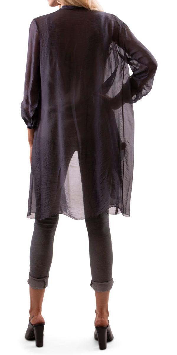 Portici Silk Cardigan - Gigi Moda - Made in Italy # 3/4 sleeve, Cardigan, free shipping, Gigi Moda, long, Made in Italy, one size, OS, Silk, viscose