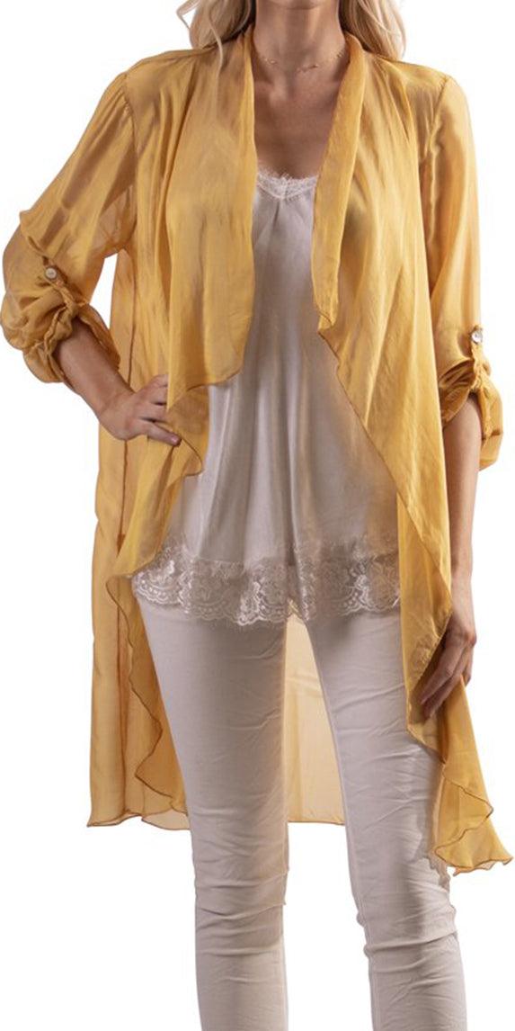 最安 Style Your Elevate Cardigan: Silk Portici with Moda Gigi トップス