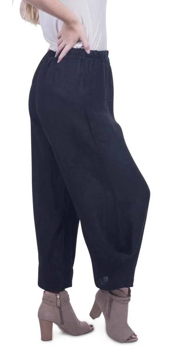 Abri Pant - Gigi Moda - Made in Italy # 100% Linen, bubble pants, elastic waist, Gigi Moda, Italian Clothing, Linen, Loose, Made in Italy, OS, Pants