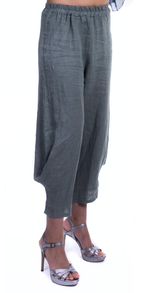 Abri Pant - Shop Gigi Moda - Made in Italy # 100% Linen, bubble pants, elastic waist, Gigi Moda, Italian Clothing, Linen, Loose, Made in Italy, OS, Pants