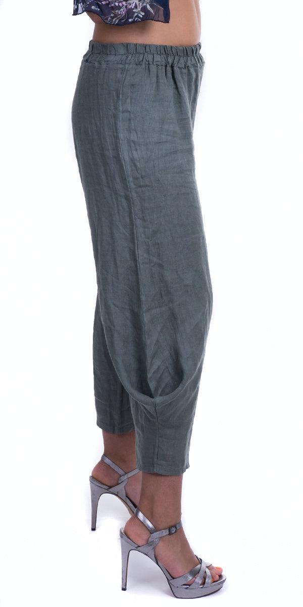 Abri Pant - Gigi Moda - Made in Italy # 100% Linen, bubble pants, elastic waist, Gigi Moda, Italian Clothing, Linen, Loose, Made in Italy, OS, Pants