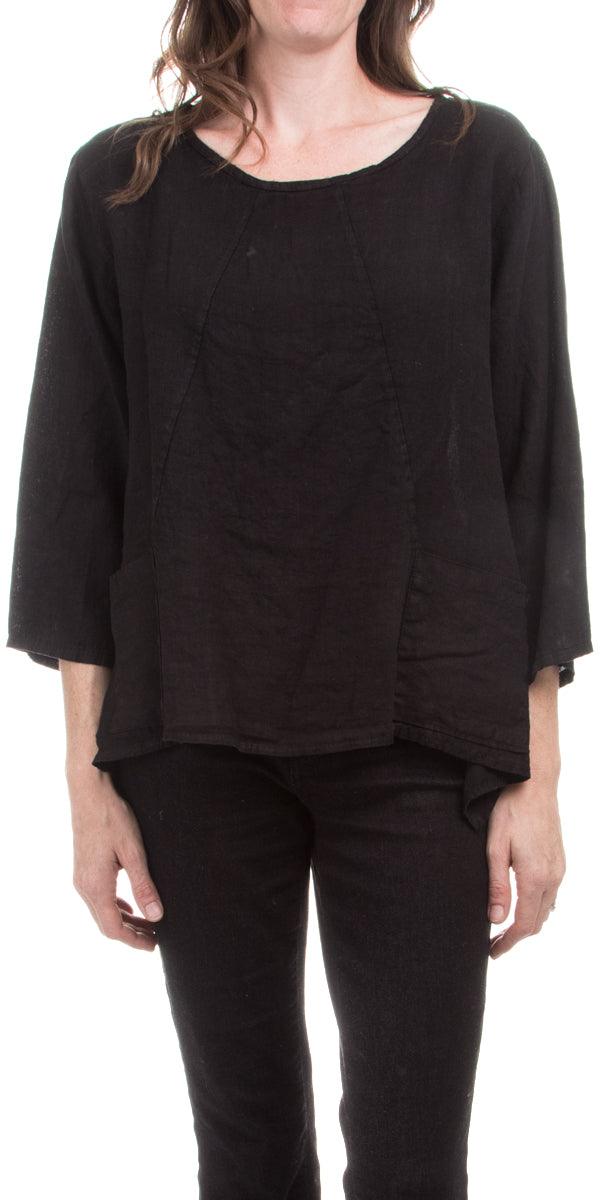 Maira Linen Top - Gigi Moda - Made in Italy # 100% Linen, Blouse, free shipping, italian top, Linen, Made in Italy, Sleeves, Top