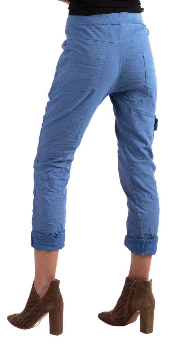 Umbria Cotton Pant - Gigi Moda - Made in Italy # casual, comforatable fit, comfortable, comfy, Cotton, cropped pants, drawstring, drawstring pant, fall, fashion, Gigi Moda, gigimoda, glitter, italian, Made in Italy, new, OS, Pants, pockets, spring, summer