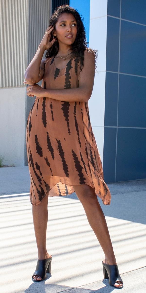 Chiara Tie Dye Dress - Gigi Moda - Made in Italy # comfy dress, Dress, fall, Gigi Moda, gigi moda. made in italy, italian clothes, Italian Clothing, Made in Italy, maxretail, one size, shop gigi moda, shop online, Tie Dye, woman, womans clothing, women clothes, womens clothing