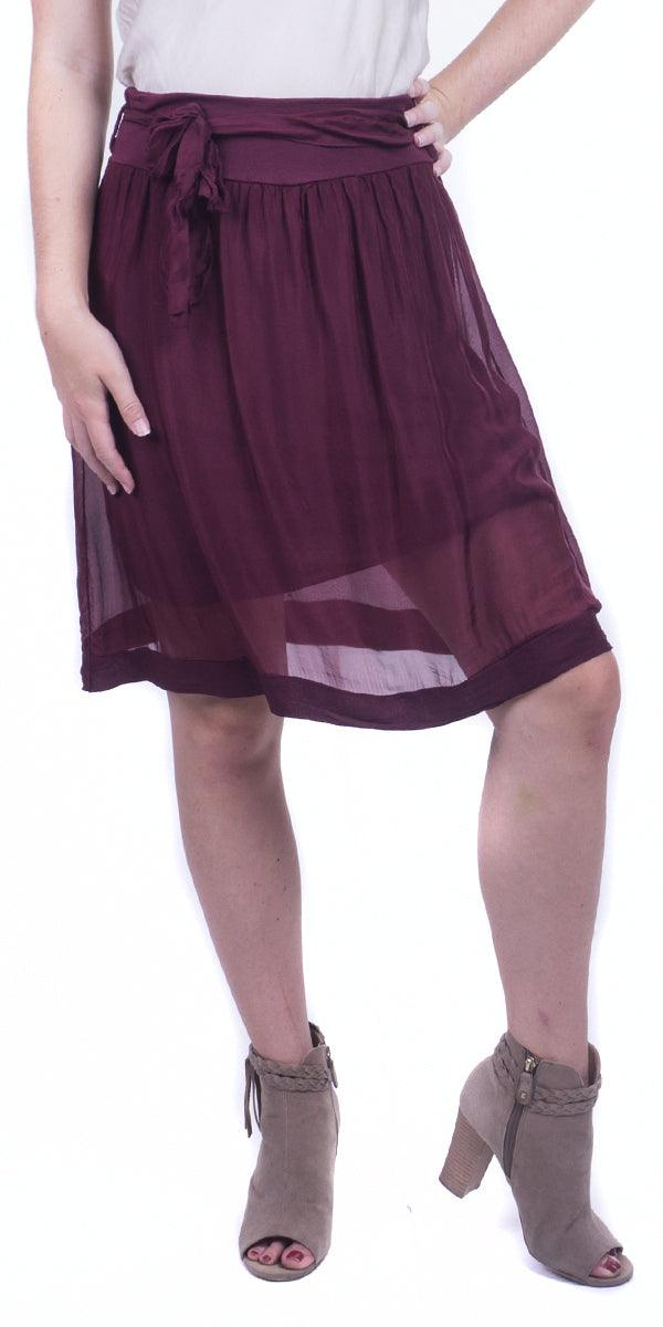 Enna Skirt - Gigi Moda - Made in Italy # 100% Silk, flowing, flowy, Gigi Moda, Layers, Made in Italy, one size, OS, resort, resort wear, Silk, Skirt, spring, summer, washable