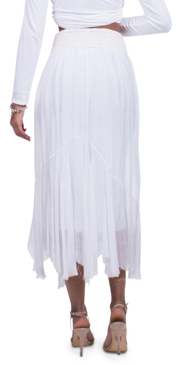 Noemie Maxi Skirt - Gigi Moda - Made in Italy # 100% Silk, Gigi Moda, Made in Italy, Maxi Skirt, OS, Ruffle, Ruffled Skirt, Silk, Skirt, Tier Ruffle, washable